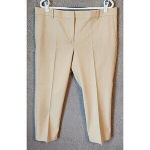 NEW Ann Taylor Women's The Ankle Slim Leg Ankle Length Workwear Pants Beige 14